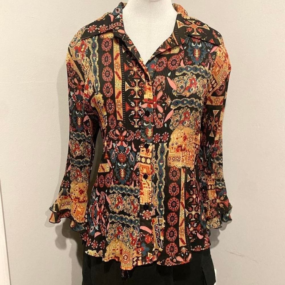 Essentials by Milano Vintage Inspired Boho Blouse